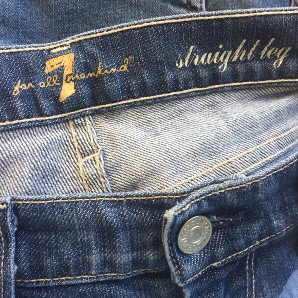 7 for all mankind straight Leg Distressed Jeans 27 - Picture 7 of 8